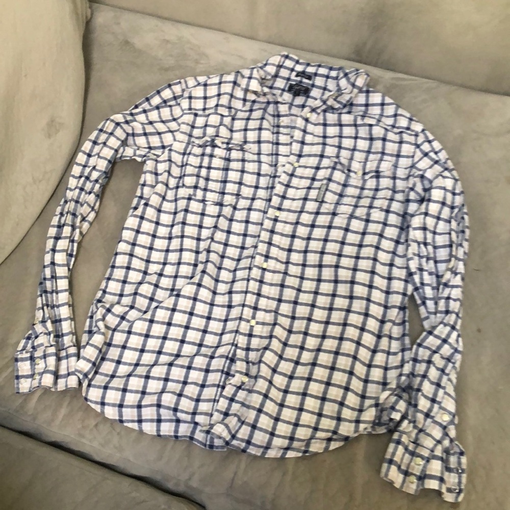 Armani jeans long sleeve button down top size xl